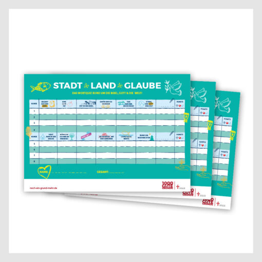 Spiel: Stadt. Land. Glaube. <br>„1000 gute Gründe“</br>