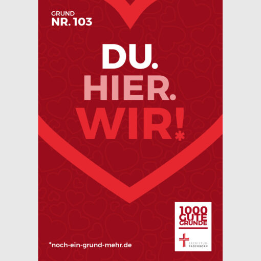 Aufklebermotiv mit Grund 103 - Du, hier, wir!