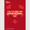 Vorderseite Postkartenmotiv Grund 86 - You'll never walk alone Gott