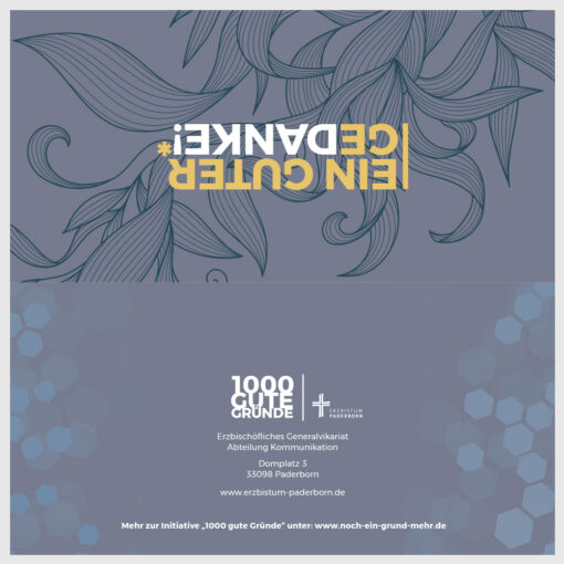 Vorder- und Rückseite Klappkartenmotiv - Ein guter Gedanke