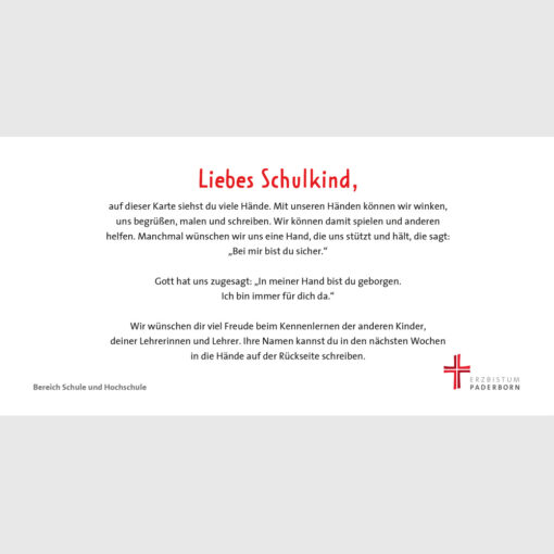 Innenseite Klappkartenmotiv - in Gottes Hand geborgen