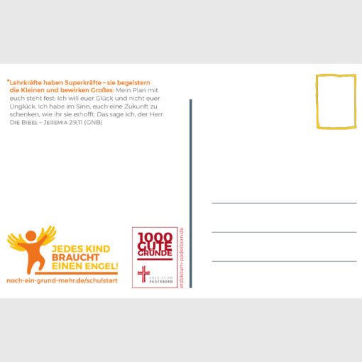 Rückseite Postkarte Grund 264 - mit Adressfeld