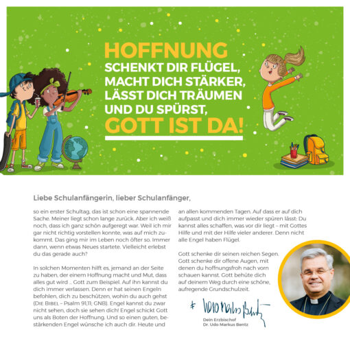 Alternative view of Klappkarte „Hoffnung” zum Schulstart