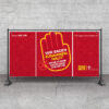 Outdoor-Banner: Wir sagen ZUSAMMEN:HALT!