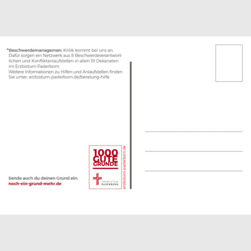 Rückseite Postkarte Grund 123 - mit Adressfeld