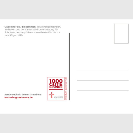 Rückseite Postkarte Grund 160 - mit Adressfeld