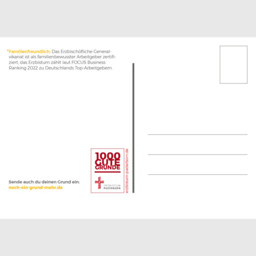 Rückseite Postkarte Grund 321 - mit Adressfeld