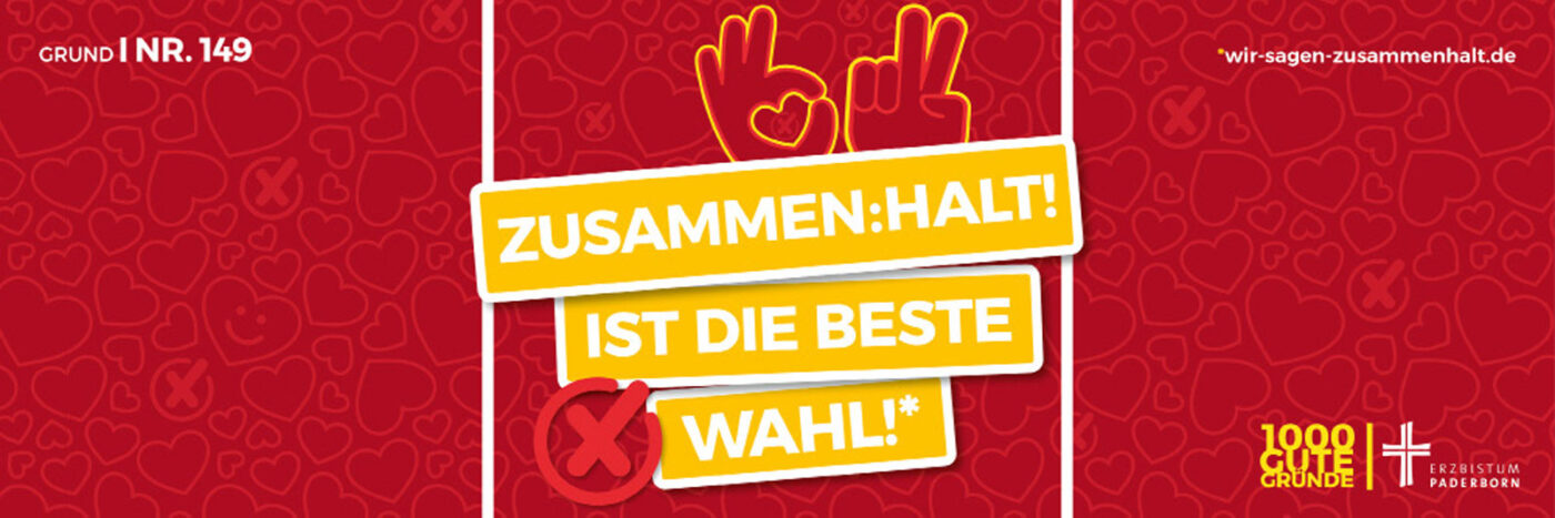 Info Banner noch ein Grund mehr: Zusammenhalt ist die beste Wahl