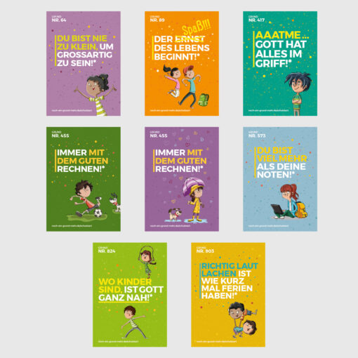 Postkarten-Set 1000 gute Gründe <br> Motive für Schüler