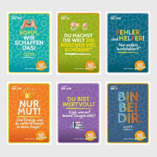 Postkarten-Set 1000 gute Gründe <br>Motive für Schüler