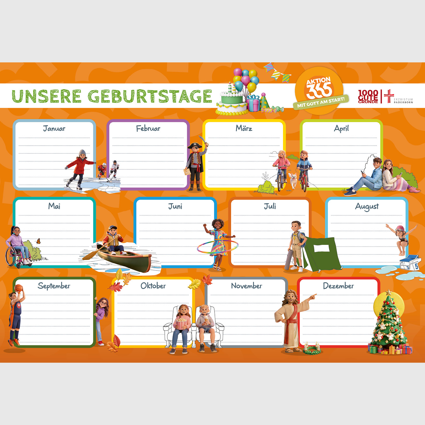 Geburtstagskalender „1000 gute Gründe“